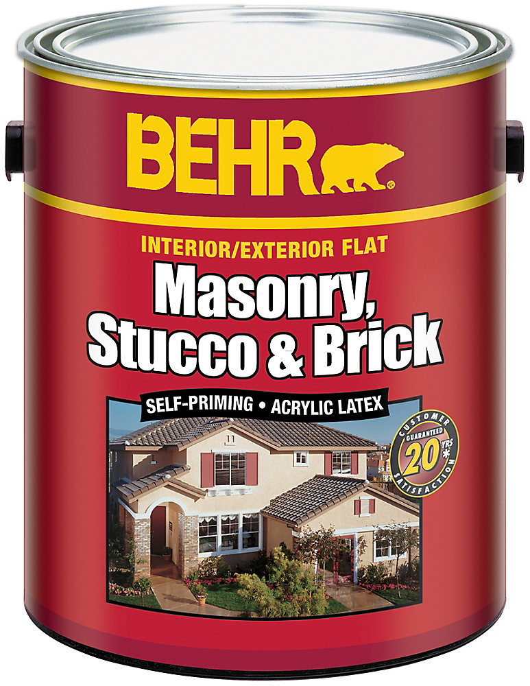 BEHR Interior/Exterior Masonry, Stucco & Brick Paint - 3 ...