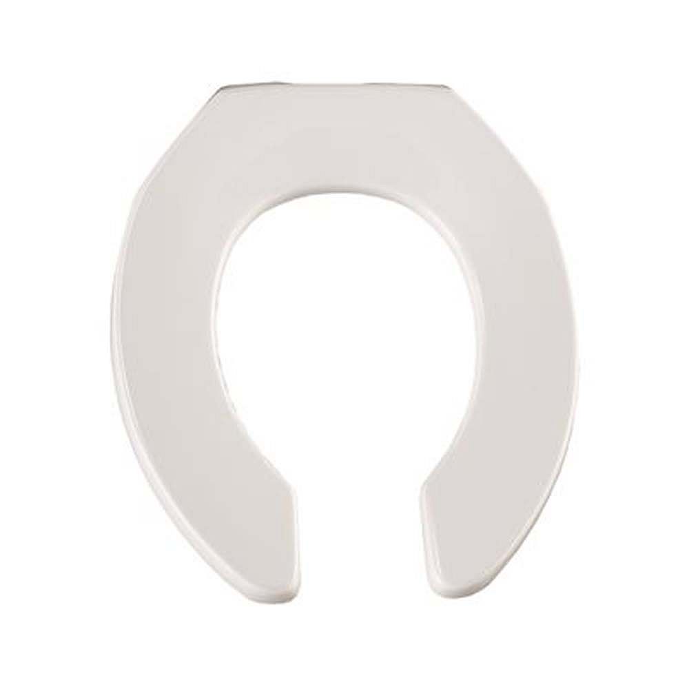 Bemis Commercial Elongated Open Front Toilet Seat in White The Home Depot Canada