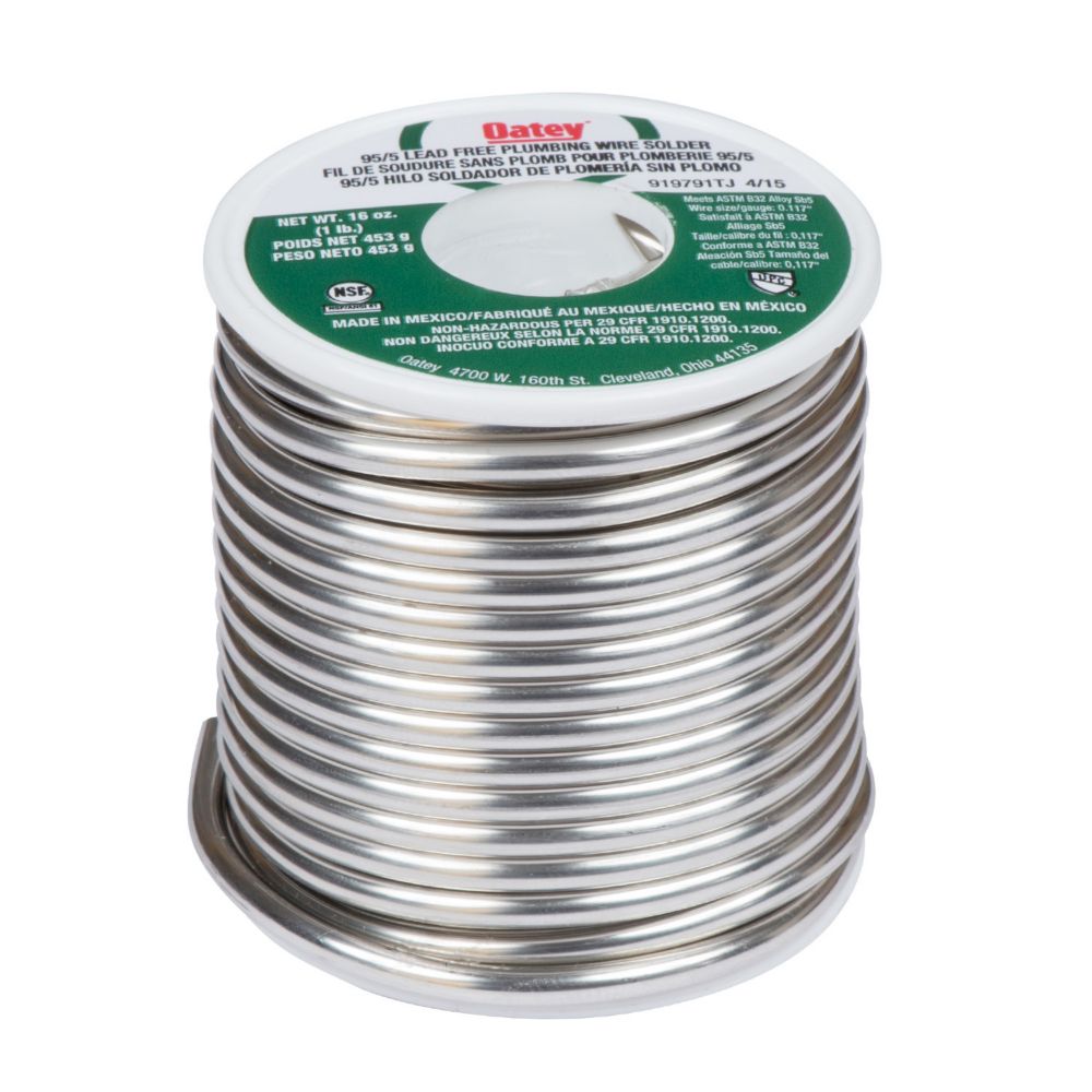 Oatey 1 Lb 95/5 Wire Solder 22017 10Per The Home Depot Canada