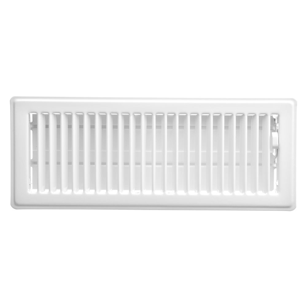 HDX 4 x 12 Floor Register White The Home Depot Canada