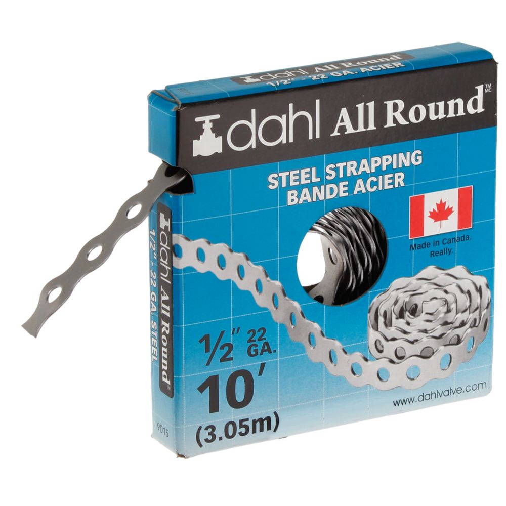 Dahl All Round Strapping, Steel, 22Ga 1/2 Inch x 10 Feet The Home