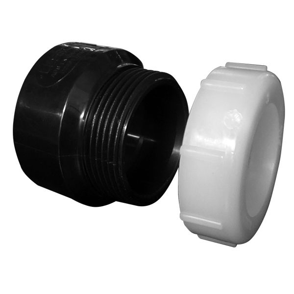 ABS DWV 1-1/2 Trap Adapter Hub x SJ