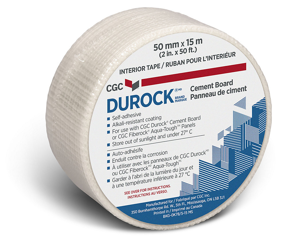 Durock Cement Board Interior Tape, 2 inch x 50 ft. roll | The Home