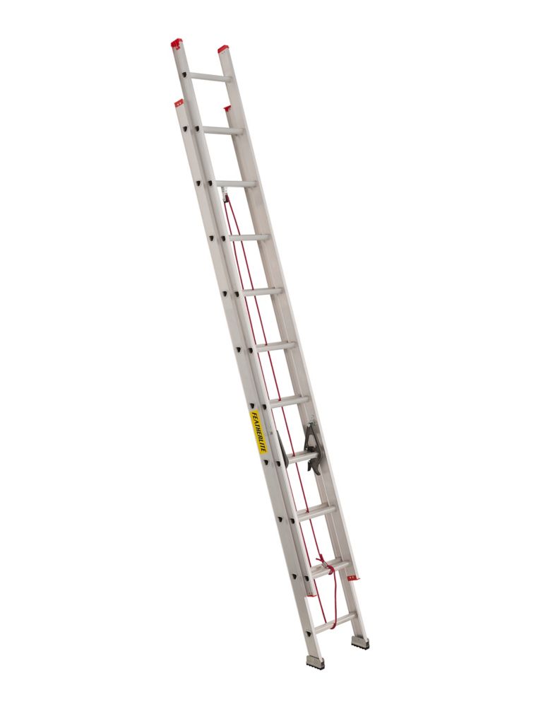 Featherlite Échelle à coulisse, aluminium de classe 3, 20 pi Featherlite Échelle à coulisse, aluminium de classe 3, 20 pi