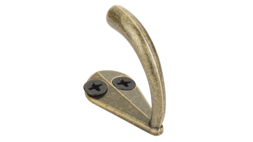 Nystrom Small Coat Hook 2 Pack 1 12 In Antique Brass The Home