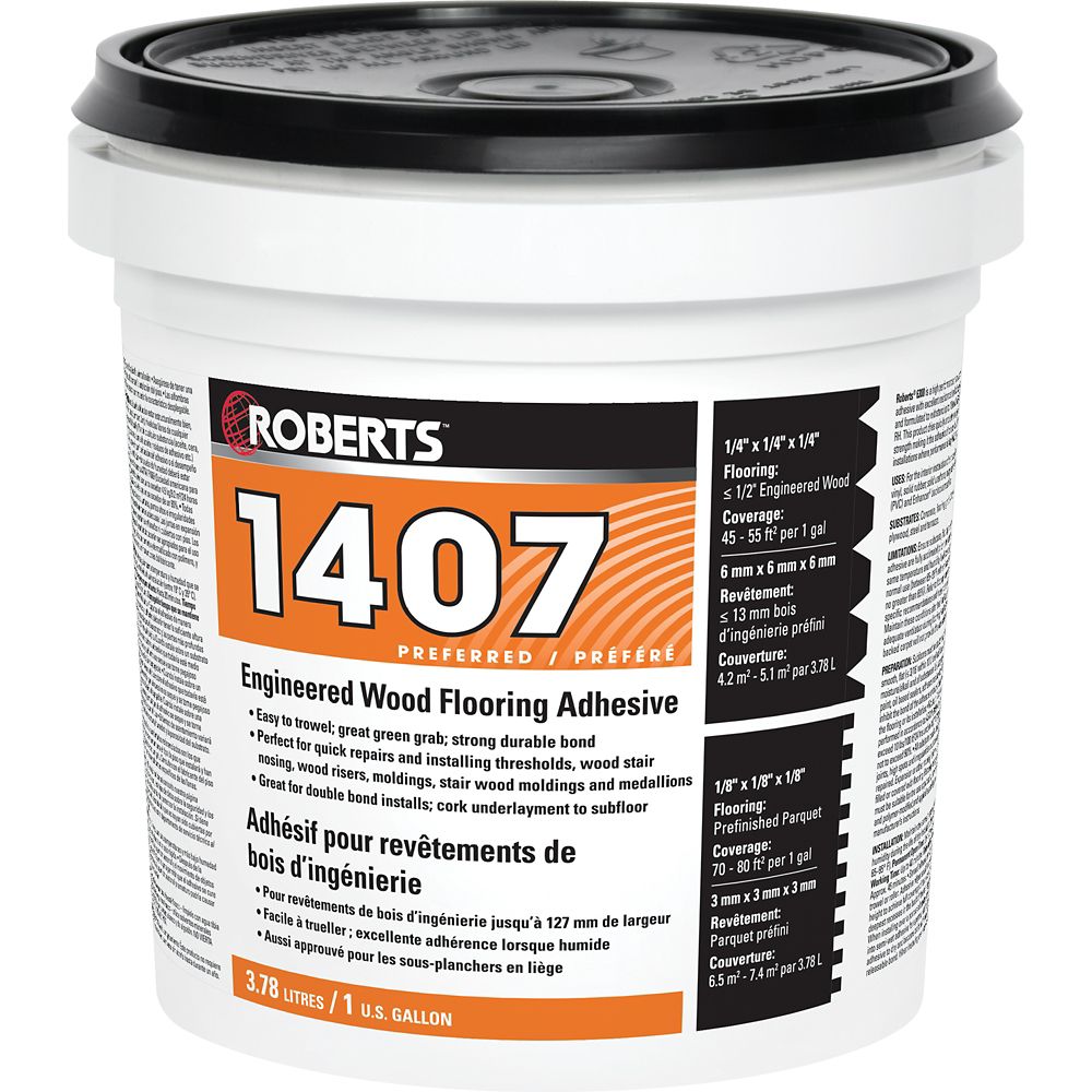 Roberts 1407, 3.78L Acrylic Urethane Adhesive for Engineered Wood