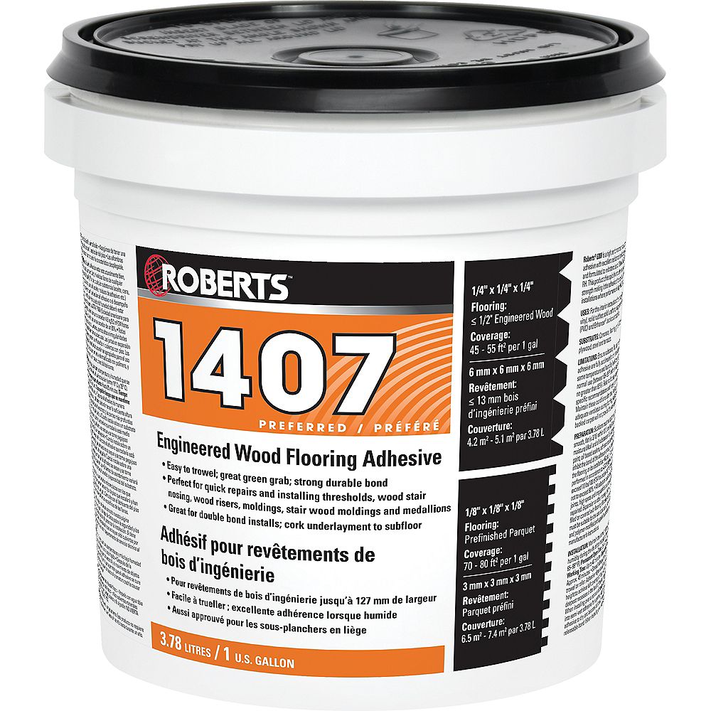 Roberts 1407, 3.78L Acrylic Urethane Adhesive for Engineered Wood