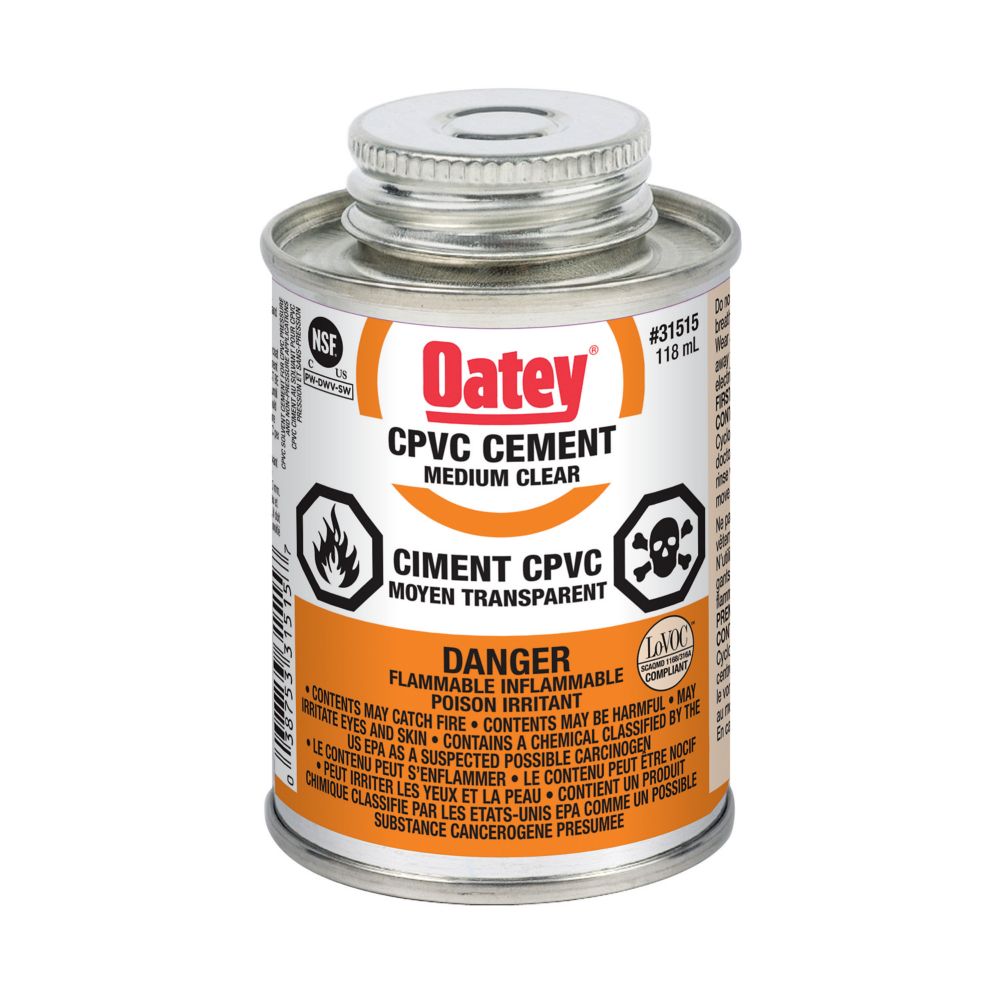 Oatey 118 Ml Cpvc Cement Clear (C) The Home Depot Canada
