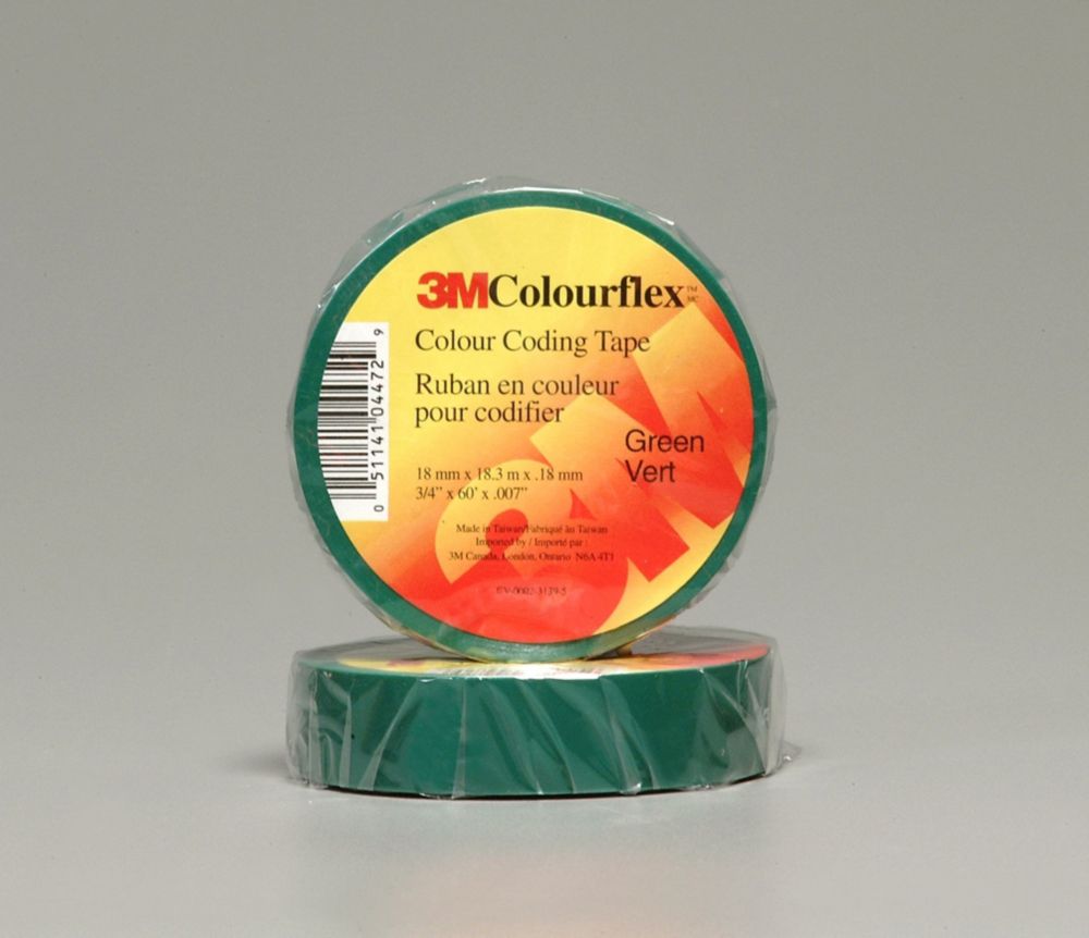 3M 3M Colourflex Green Coding Electrical Tape The Home Depot Canada