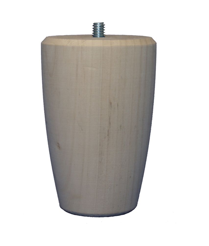 Alexandria Moulding Hardwood Bun Foot Round Taper 25/8 In. x 4 In