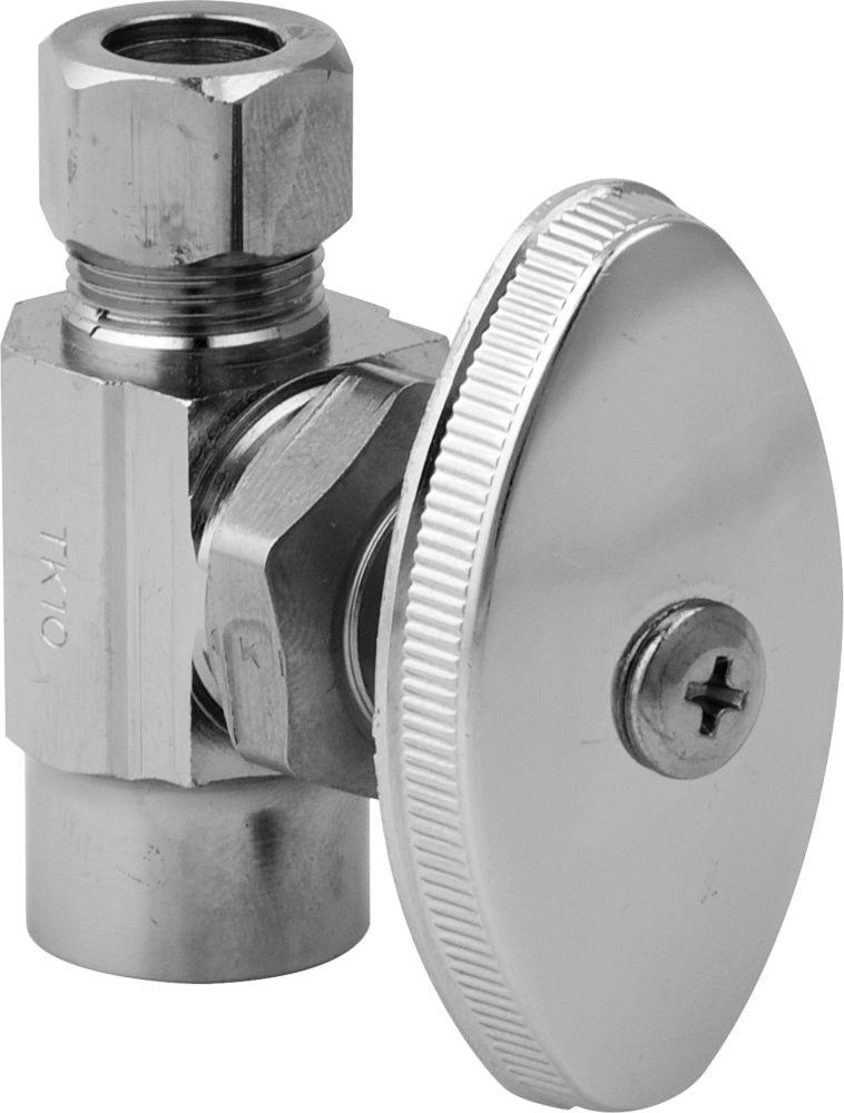 BrassCraft Straight Valve 1/2 Inch Nominal Sweat X 3/8 Inch Od