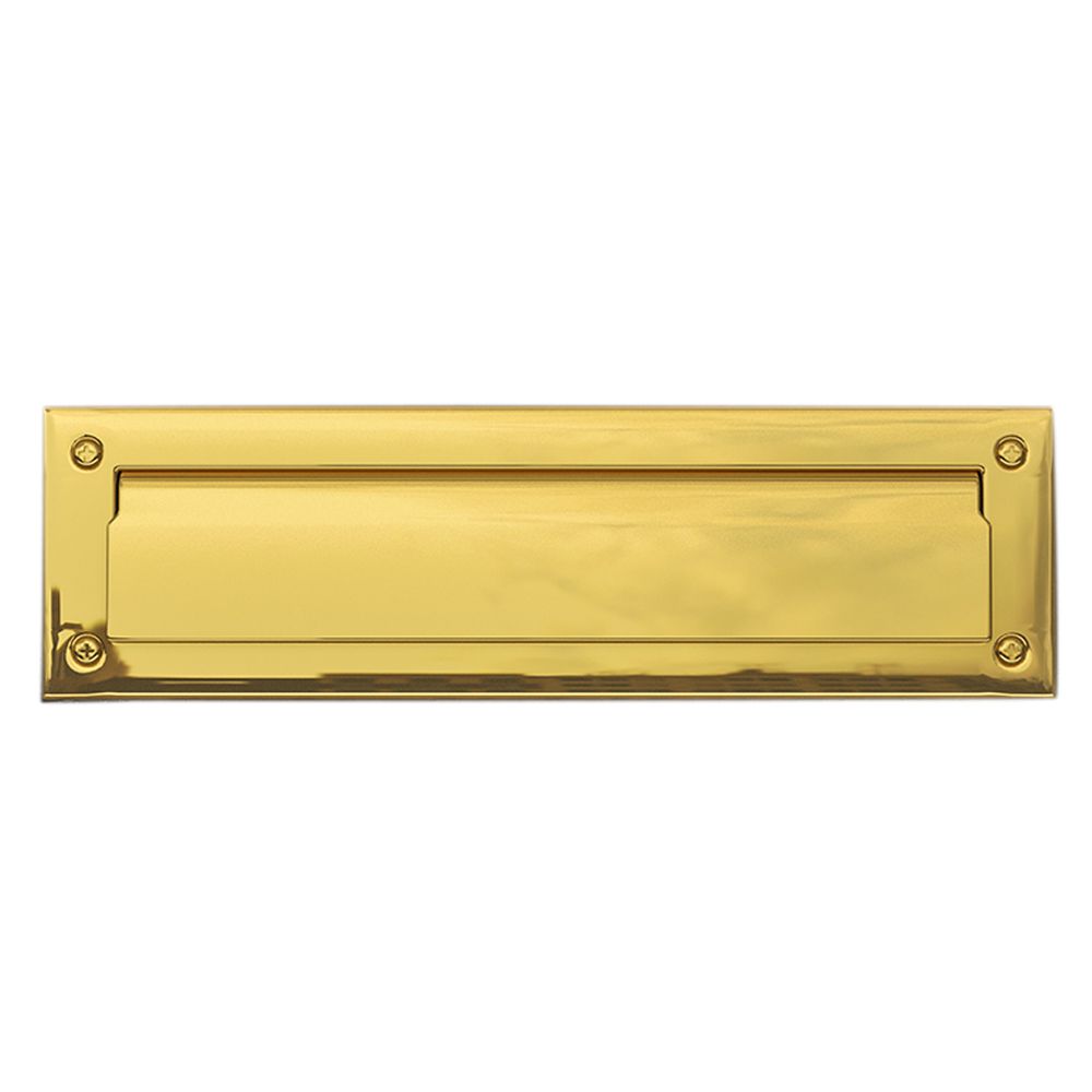 Taymor 2inch x 11inch Polished Brass Mail Slot The Home Depot Canada
