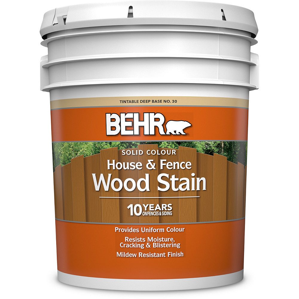 BEHR Solid Colour House & Fence Wood Stain Deep Base No