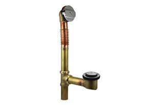 OS&B Brass Extended Bath Tub Drain (Waste And Overflow) - Chrome With ...