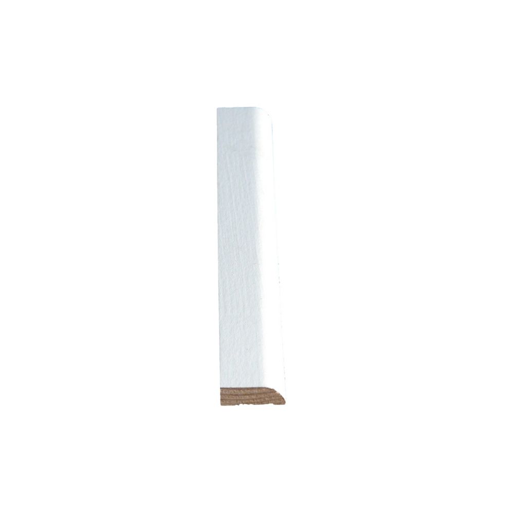 Alexandria Moulding Vinyl Wrap White Door Stop 5/16 In. x 11/16 In. x
