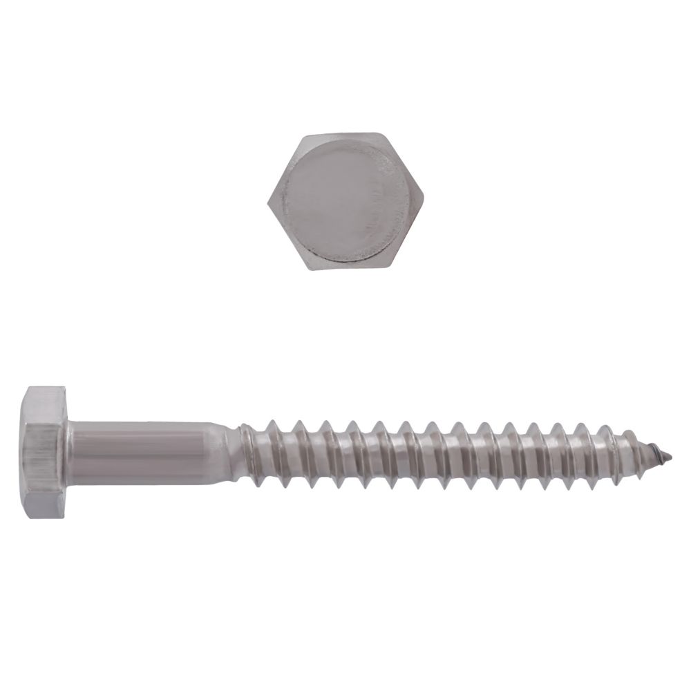 Paulin 1/4inch x 21/2inch 18.8 Stainless Steel Hex Head Lag Bolt