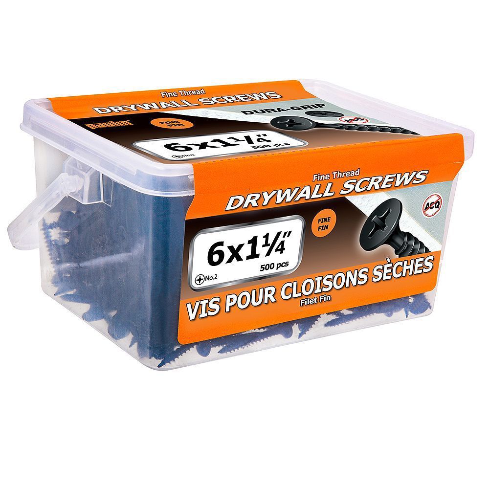 Paulin 6 x 11/4inch Flat Head Phillips Drive Fine Thread Drywall Screws 500pcs The Home