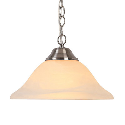 Yellow Light Nickle Kitchen Ceiling Lights hampton bay 1 light 100w brushed nickel pendant with frosted glass shade