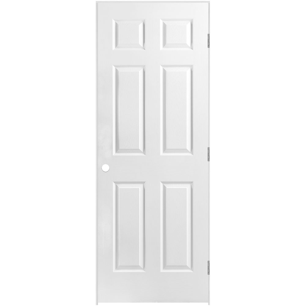 Masonite 24-inch x 80-inch Lefthand 6-Panel Textured Prehung ...