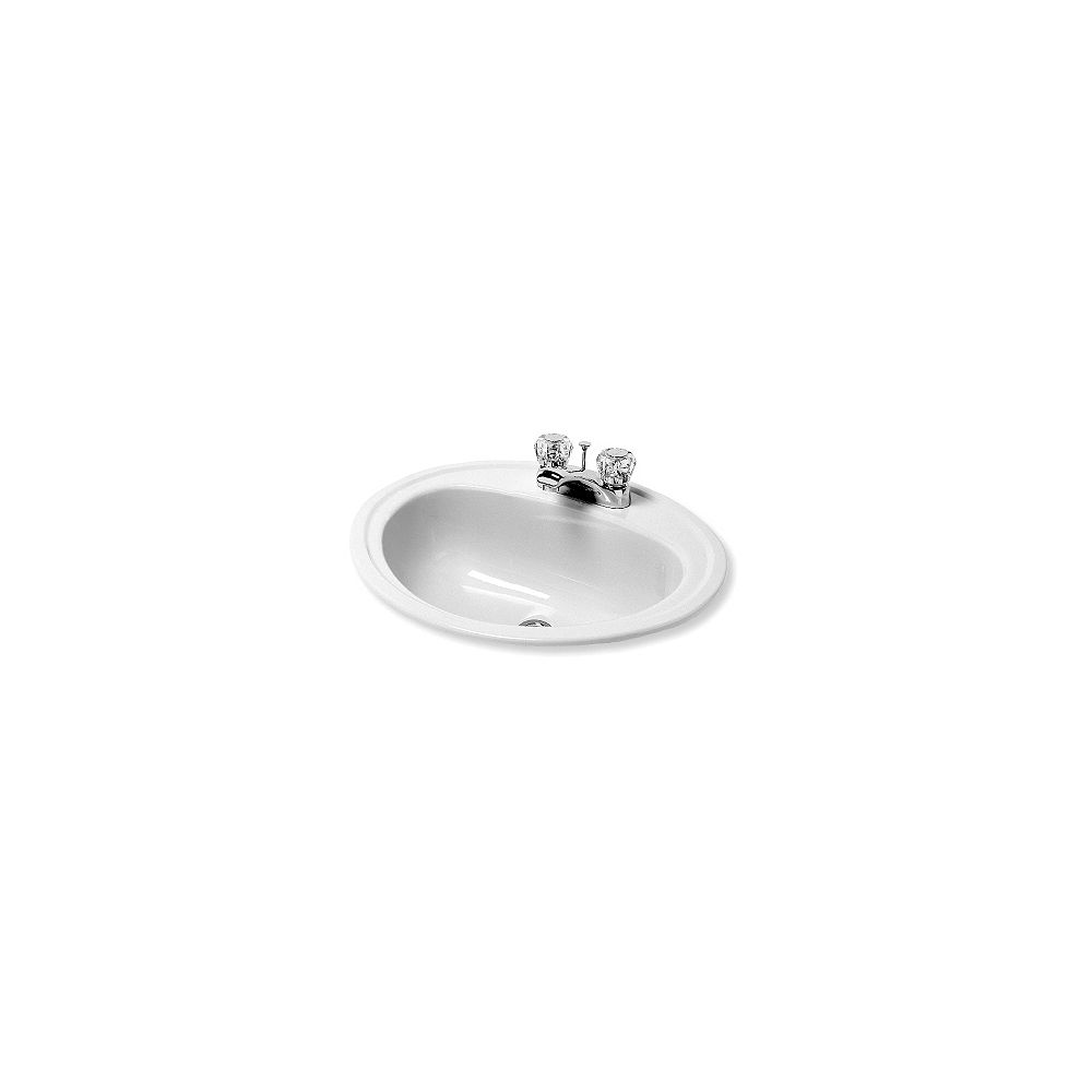Crane Townley 19inch Round Bathroom Sink Basin with 4inch Centres in