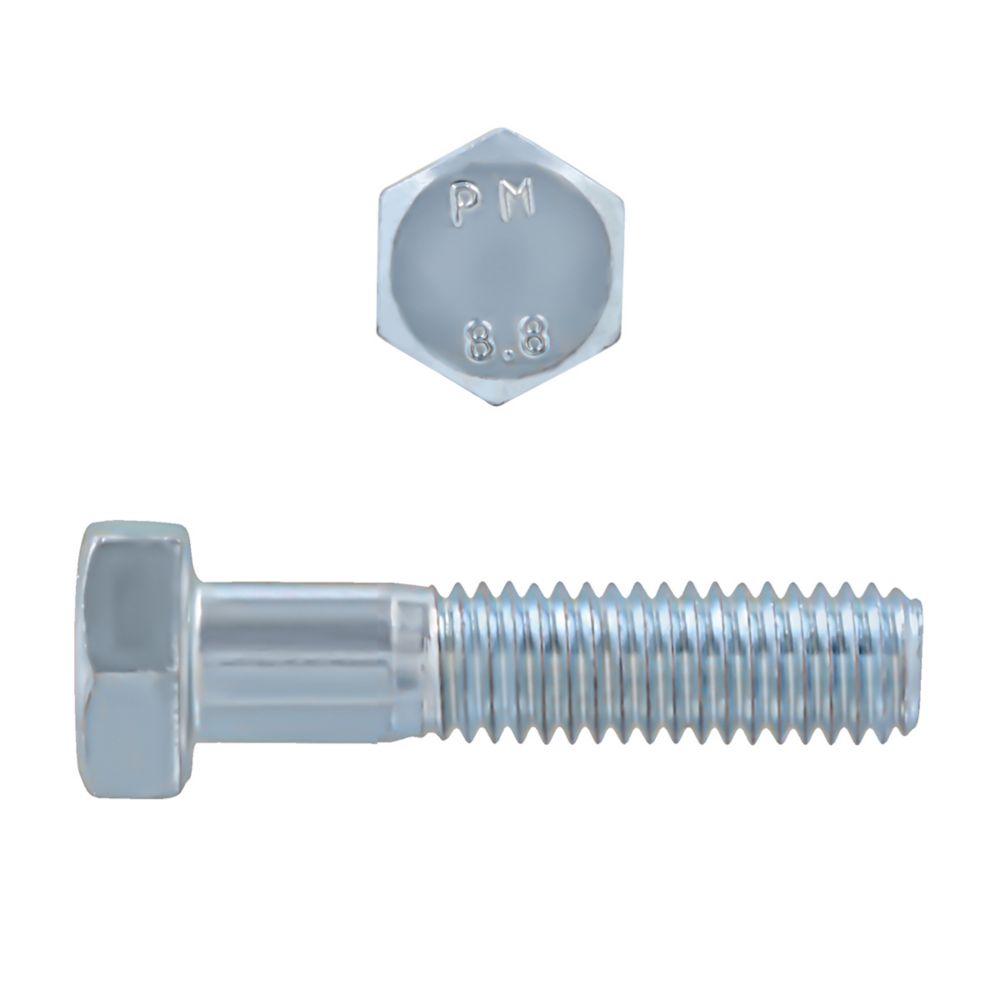 Boulons à Tête Hexagonale 1-1/8-7 Zingués - Longueurs 2.5" à 8" - Grade 2