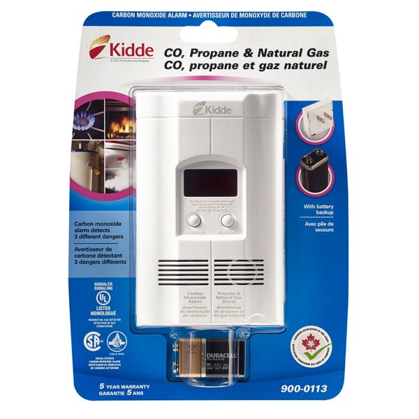 Kidde Plug In Carbon Monoxide Propane Natural Gas Alarm With Battery