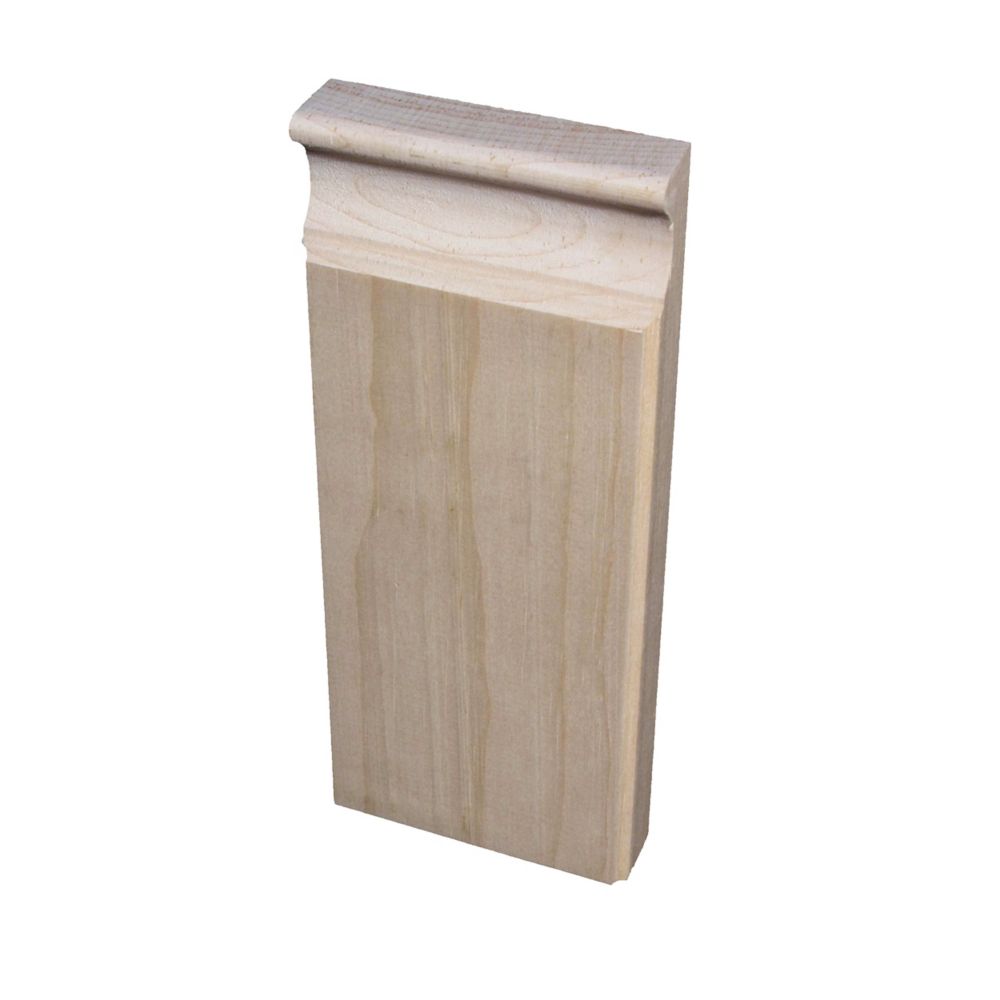 Alexandria Moulding Pine Plinth Block 7/8 In. x 33/8 In. x 8 In. The Home Depot Canada