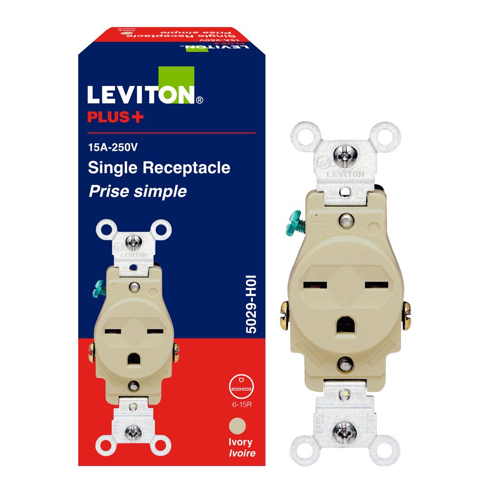 Leviton C21-1469-I Ivory Residential Grade Single Plug-In Switch Tap - Foto 11