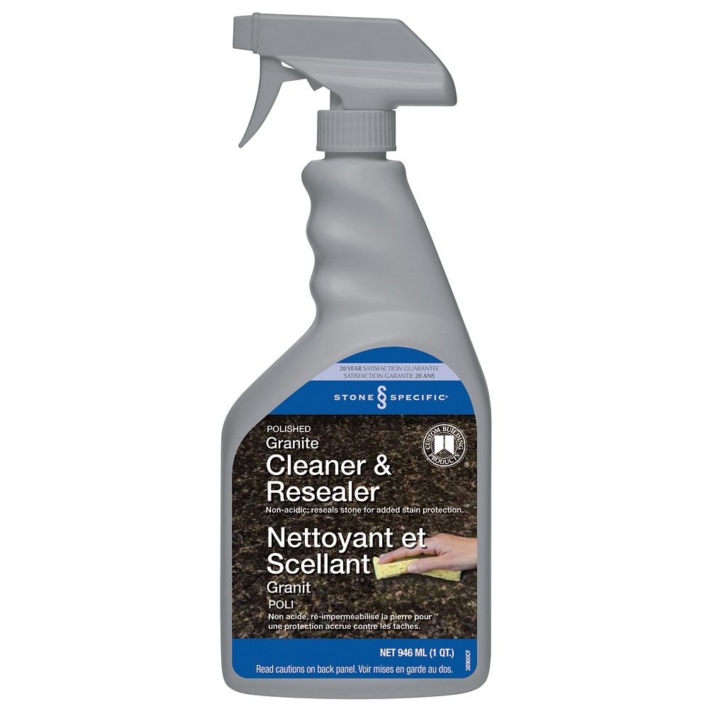 Bona 32oz Stone Tile Laminate Polish The Home Depot Canada Custom Building S Stonespecific Polished Granite Cleaner