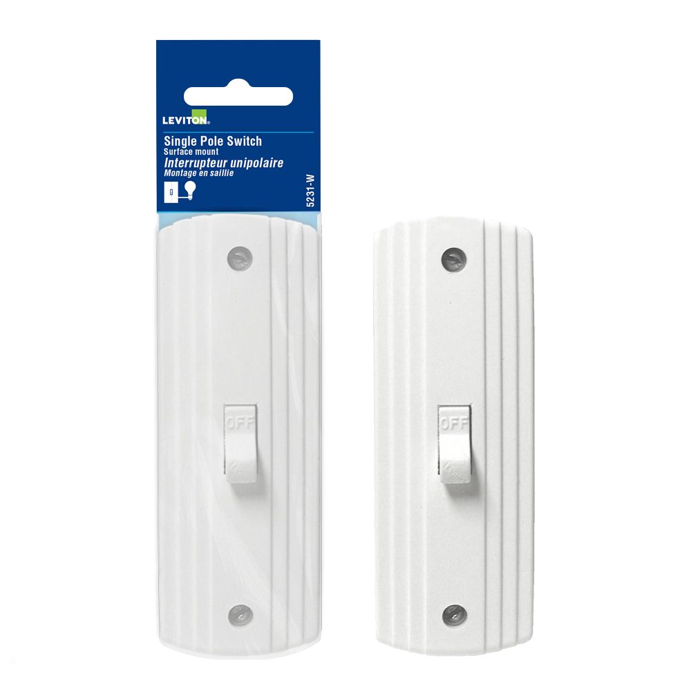 Leviton Switch Surface Lev-O-Let Single-Pole, White | The Home Depot Canada