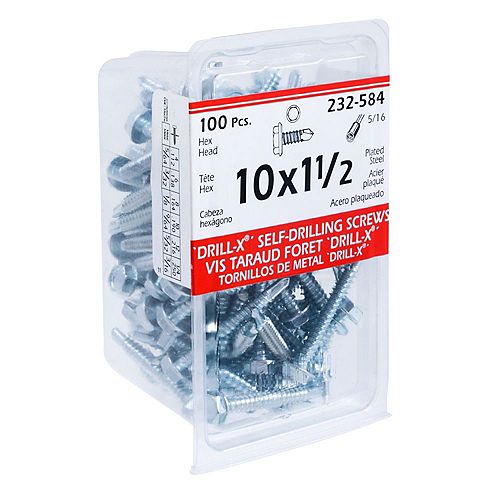 Paulin #10 x 1-1/2 -inch Hex Head Self-Sealing Roofing / Siding Screws ...