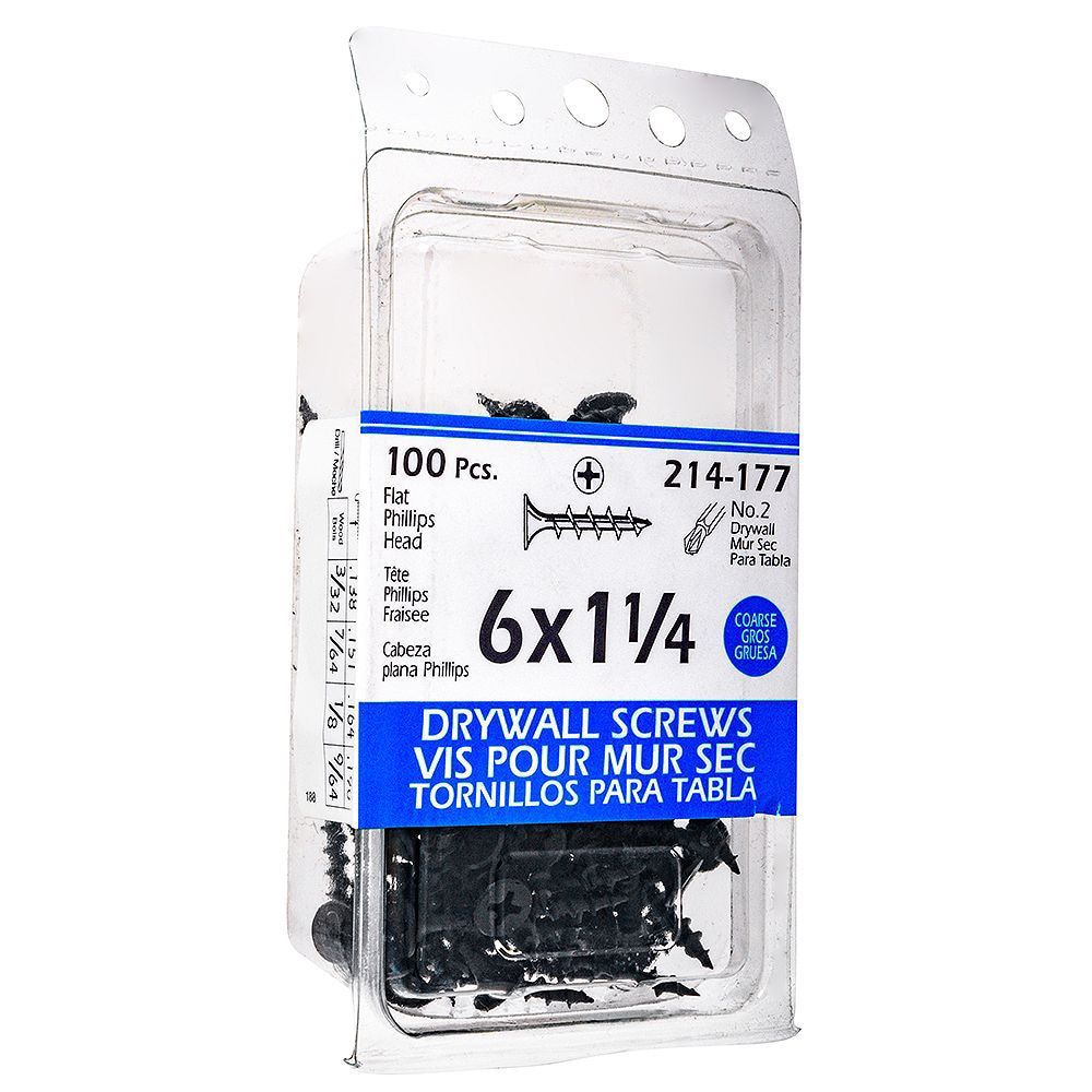 Paulin 6 x 11/4inch Flat Head Phillips Drive Coarse Thread Drywall