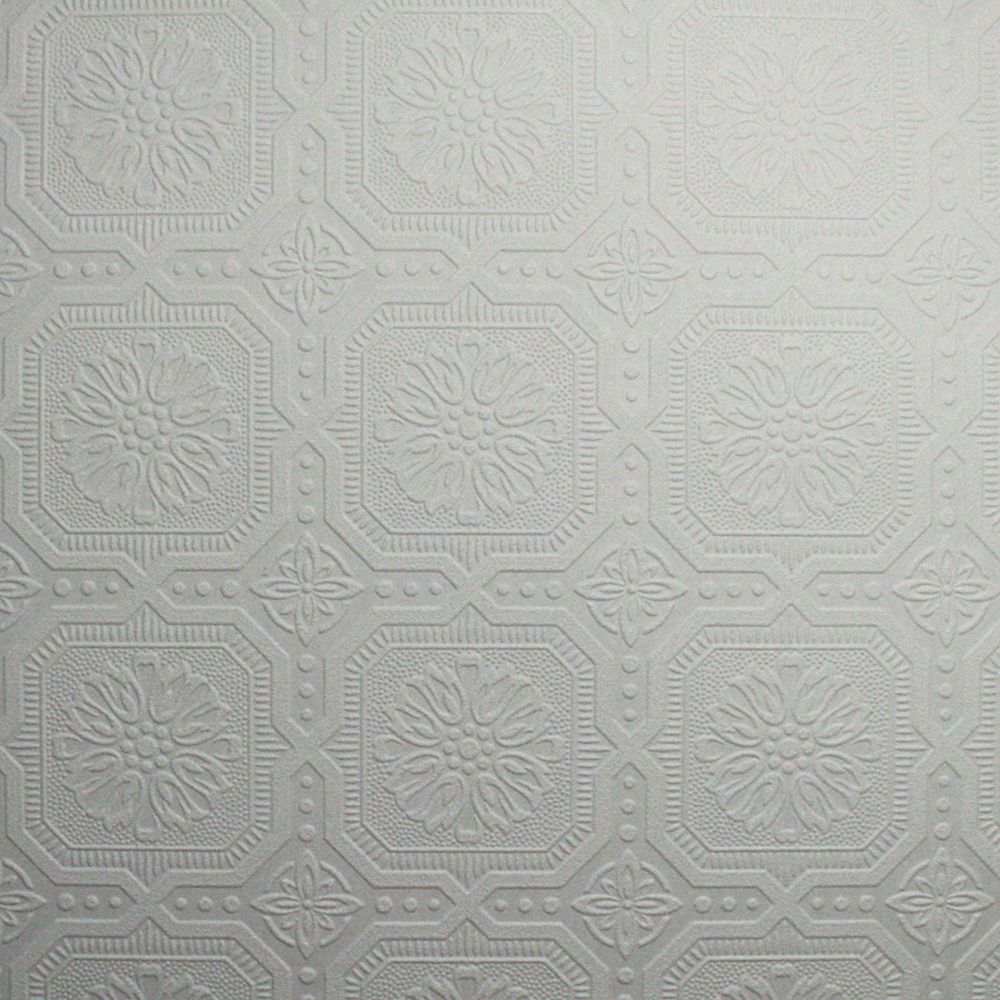 White Paintable Wallpaper