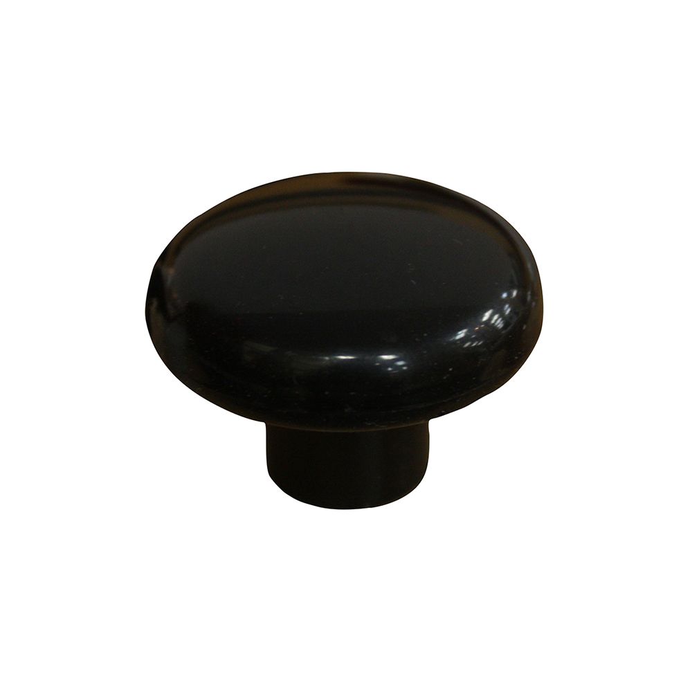 Richelieu Functional Plastic Knob 1 1/2 in (38 mm) Dia Black