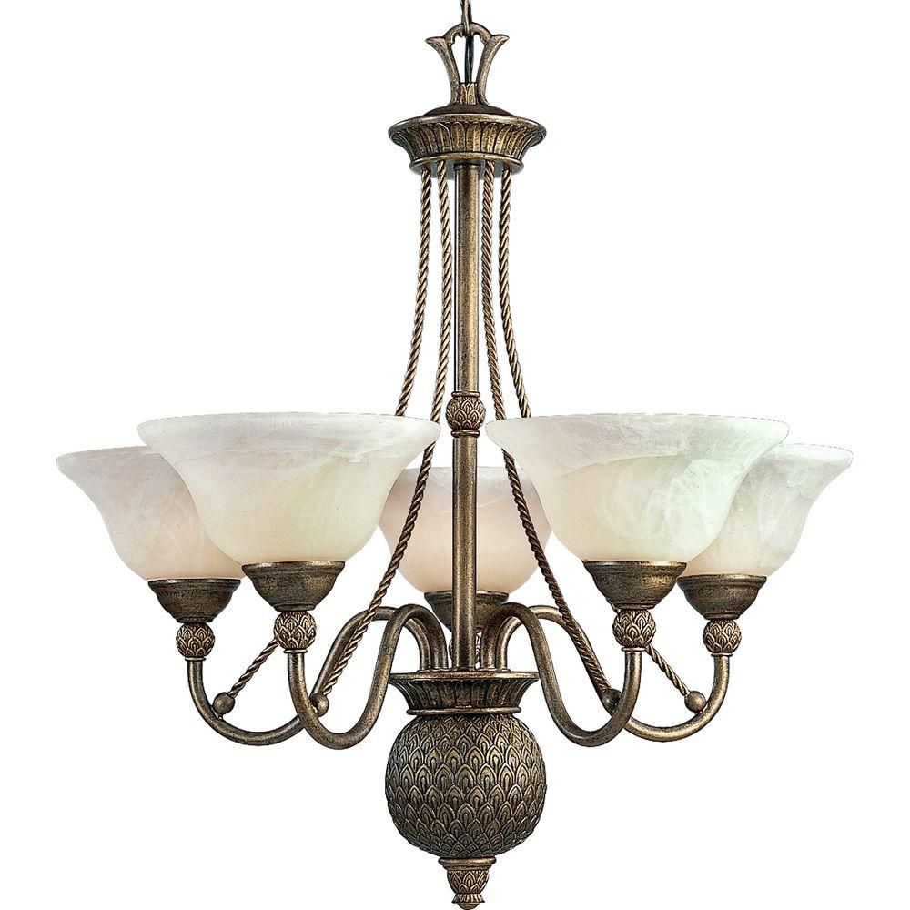 Progress Lighting Savannah Collection Burnished Chestnut 5 ...