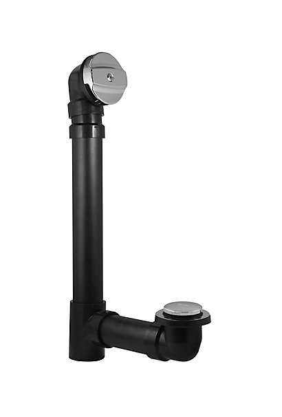 Abs Bath Tub Drain Waste And Overflow Chrome With Tip Toe Style Stopper