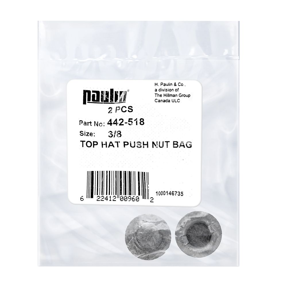 Paulin 3/8 Top Hat Push Nut 2P The Home Depot Canada