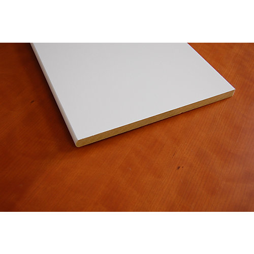 Okaply MDF Bullnosed White Shelving 5/8 Inch x 15-1/4 Inch x 96 ... Okaply MDF Bullnosed White Shelving 5/8 Inch x 15-1/4 Inch x 96 ...