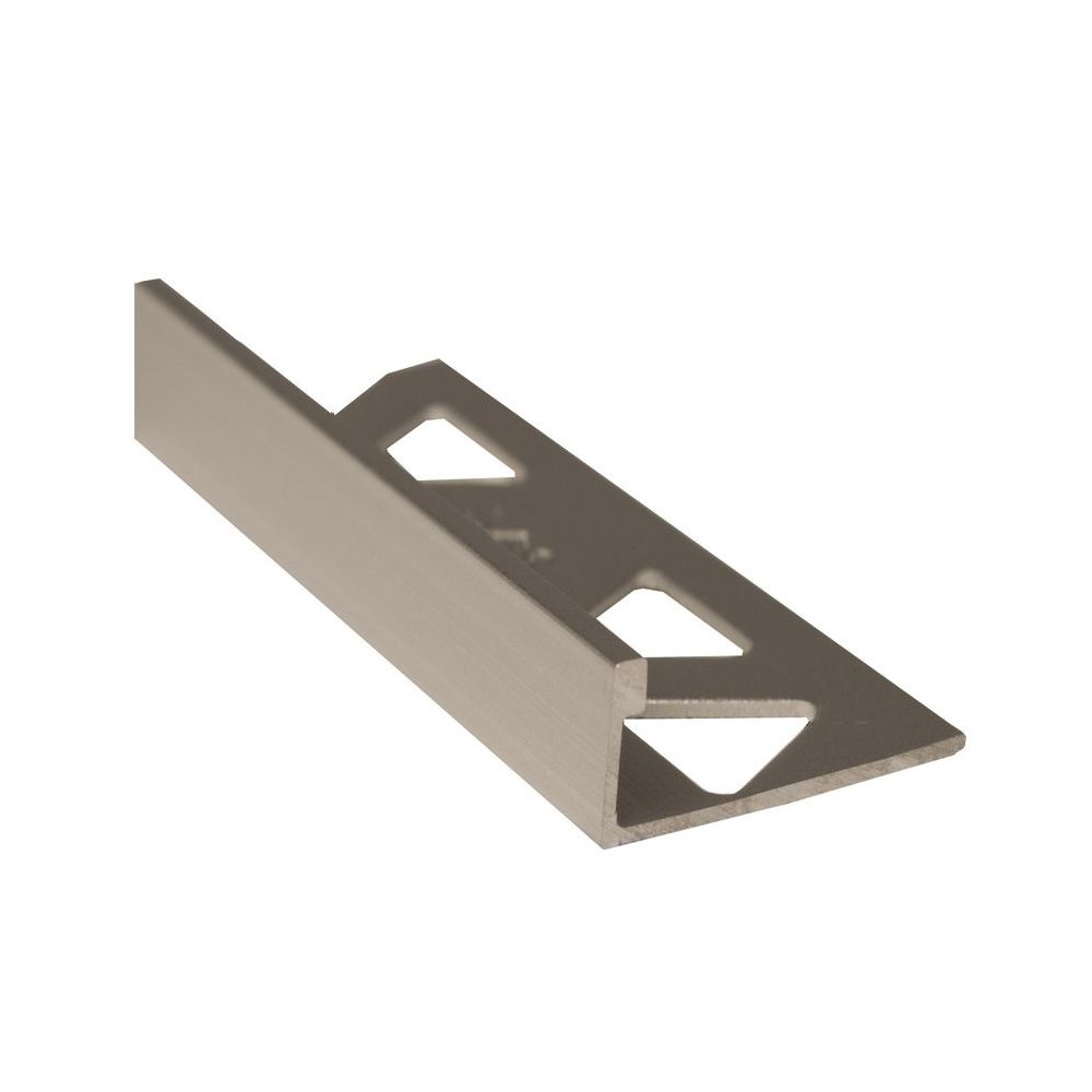 Shur Trim Ceramic Aluminum Tile Edge, Satin Clear 3/8 Inch (10mm