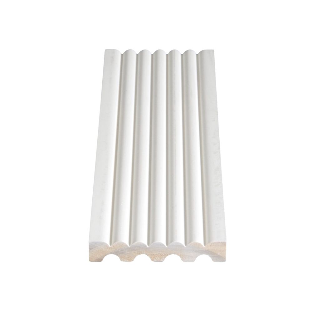 Alexandria Moulding Primed Finger Jointed Pine Fluted Casing 9/16 In. x ...