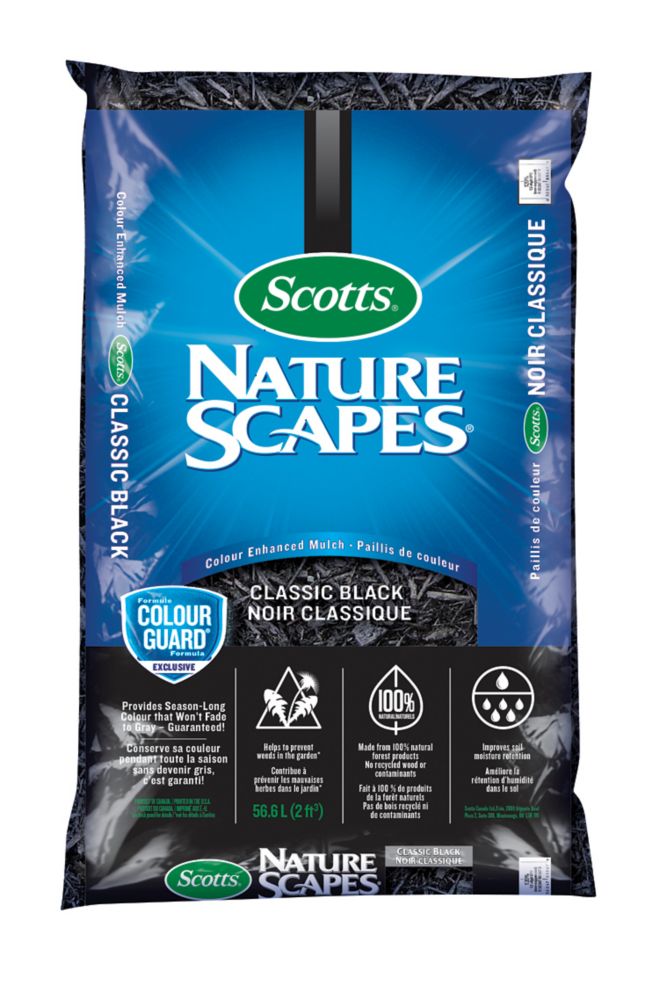 Scotts Nature Scapes 56.6 L Classic Black Mulch | The Home Depot ...