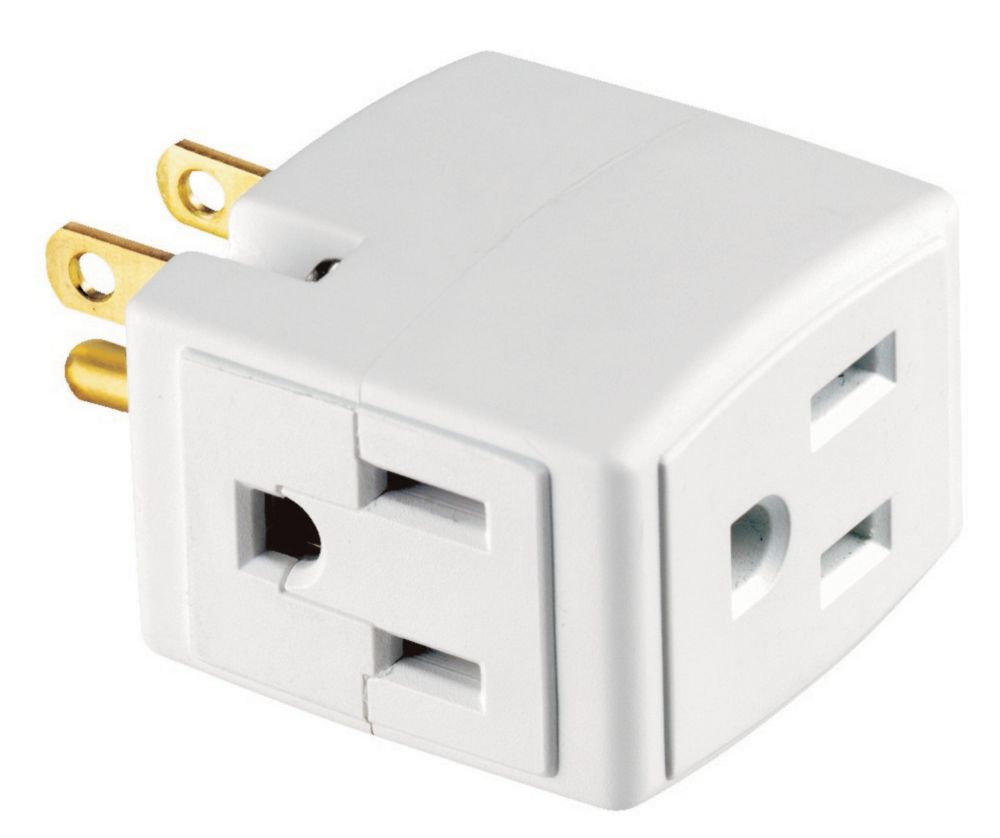 Leviton Cube Tap 3wire, White The Home Depot Canada