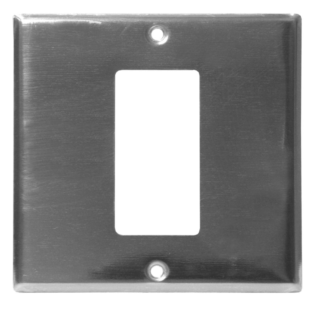 Leviton 2Gang Wall Plate 1 GFCI Chrome The Home Depot Canada