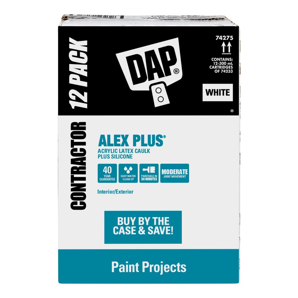 DAP Alex Plus Contractor Latex Window and Door Caulk (12-Pack)