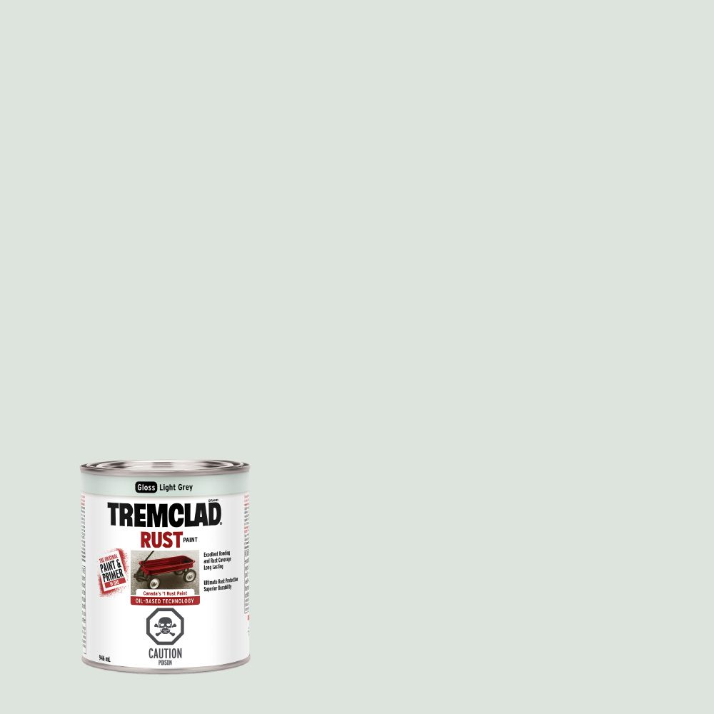 TREMCLAD OilBased Rust Paint In Gloss Light Grey, 946 mL The Home