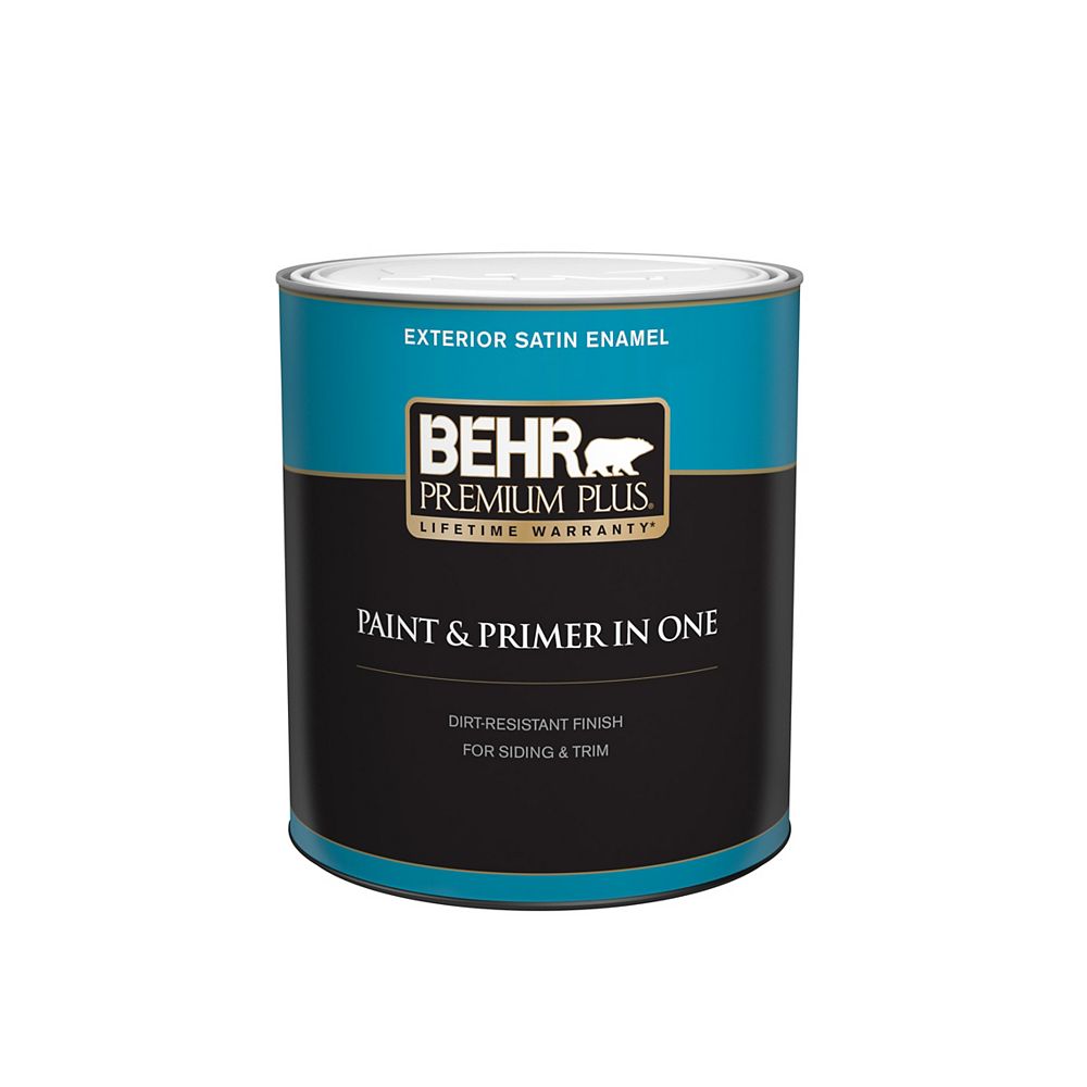 Behr Premium Plus Exterior Paint &amp; Primer in One, Satin