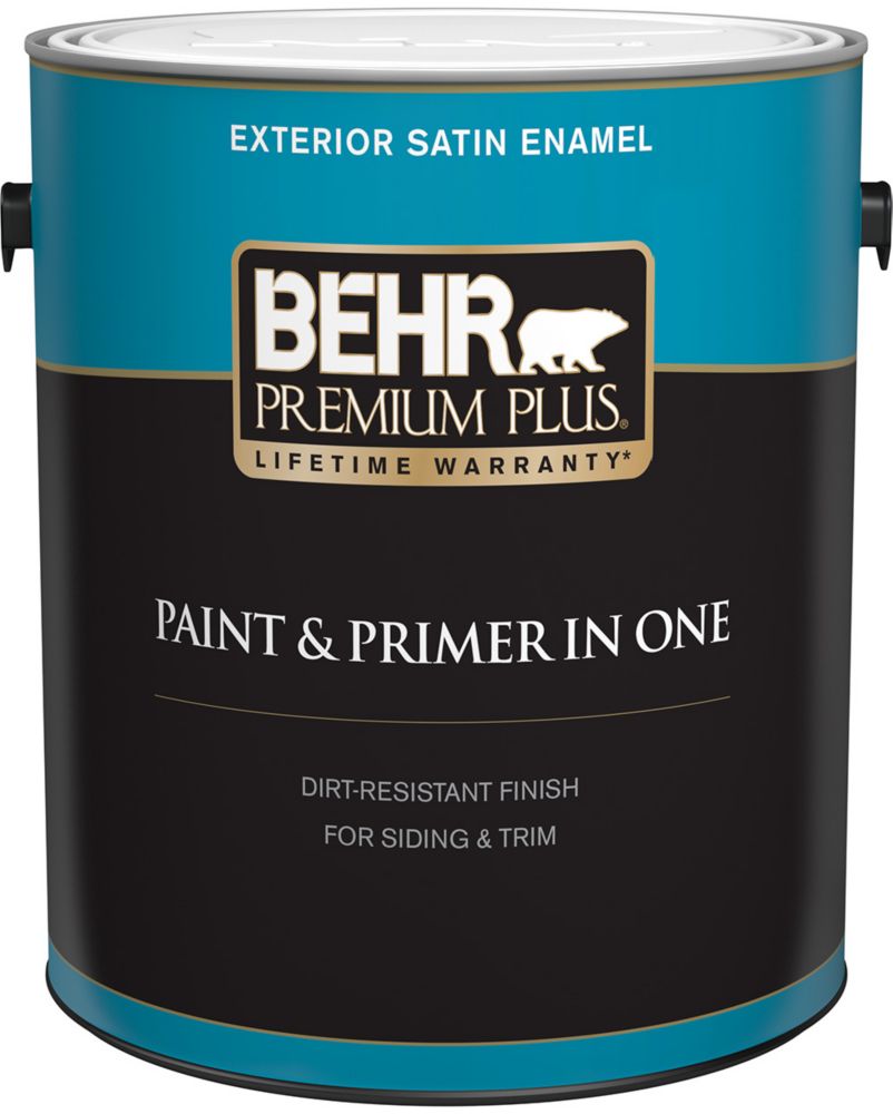 UPC 082474905012 product image for PREMIUM PLUS Exterior Satin Enamel Paint - Ultra Pure White, 3.79L | upcitemdb.com