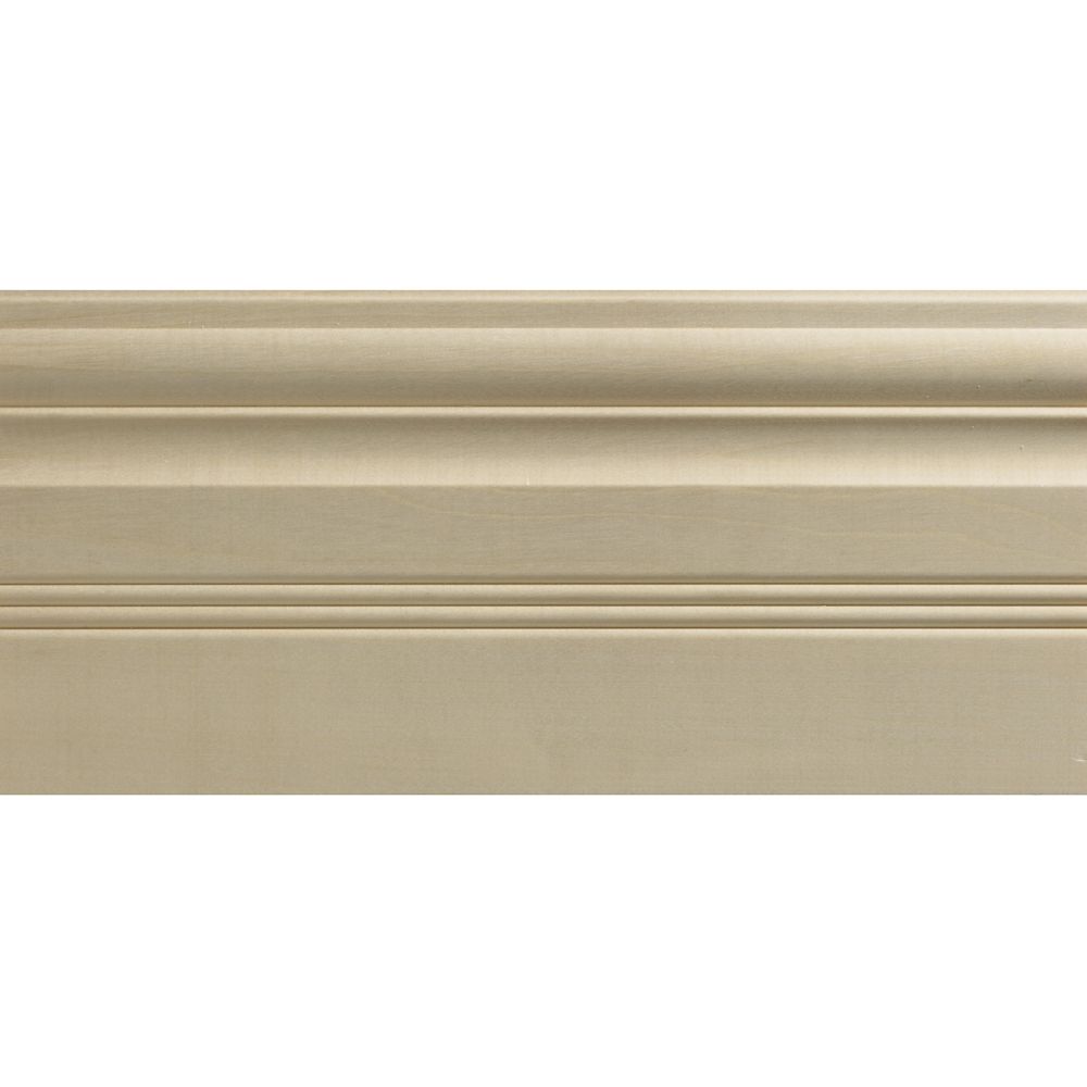 Ornamental Whited Hardwood Victorian Style Baseboard Moulding 11/16 x