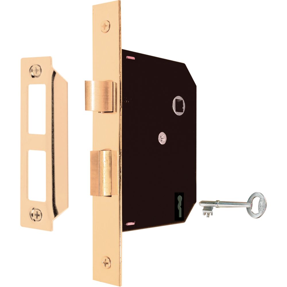 PrimeLine Mortise Case Lock with Brass Plated Faceplate The Home