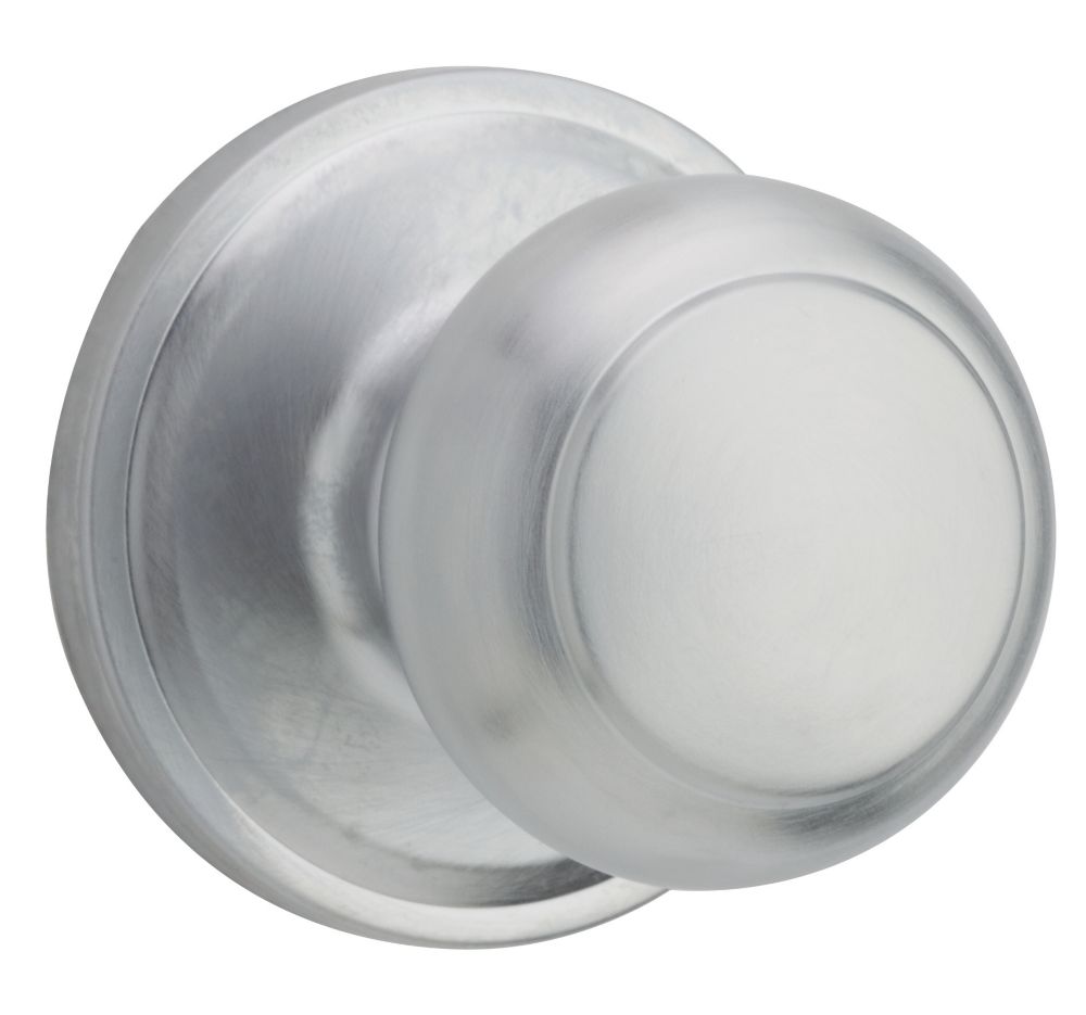 Weiser Troy Satin Chrome Passage Knob | The Home Depot Canada